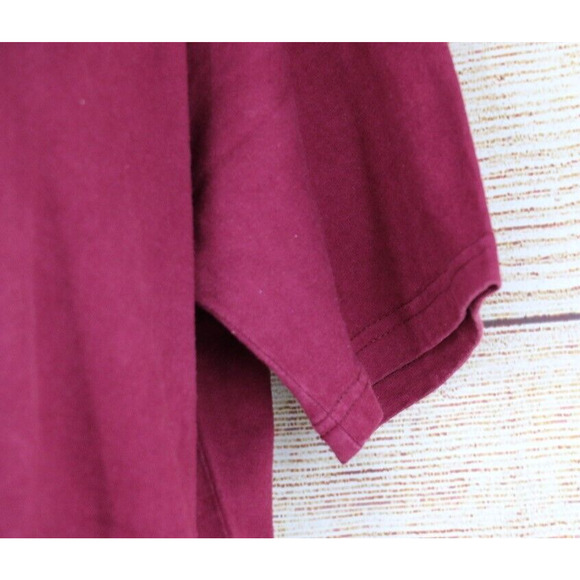 VINTAGE IVY Collectibles Womens Size Large Short Sleeve Pullover Shirt Maroon - Picture 3 of 6